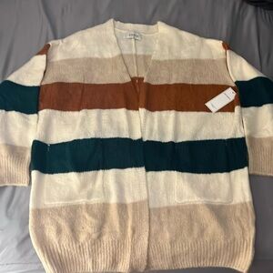 NWT Fable cardigan with pockets, size M/L, multi autumn colors